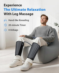 CINCOM leg massager thigh wrap extending coverage for full-leg circulation
