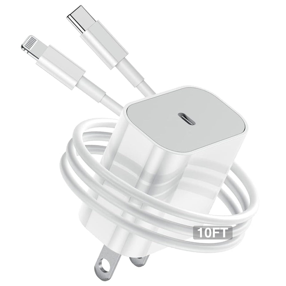 Cionum 10ft iPhone charger fast charging block powering iPhone models efficiently
