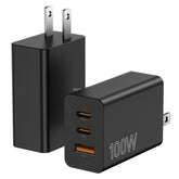 Citelect 2Pack 100W USB-C Charger Front view charges MacBook and phones simultaneously.