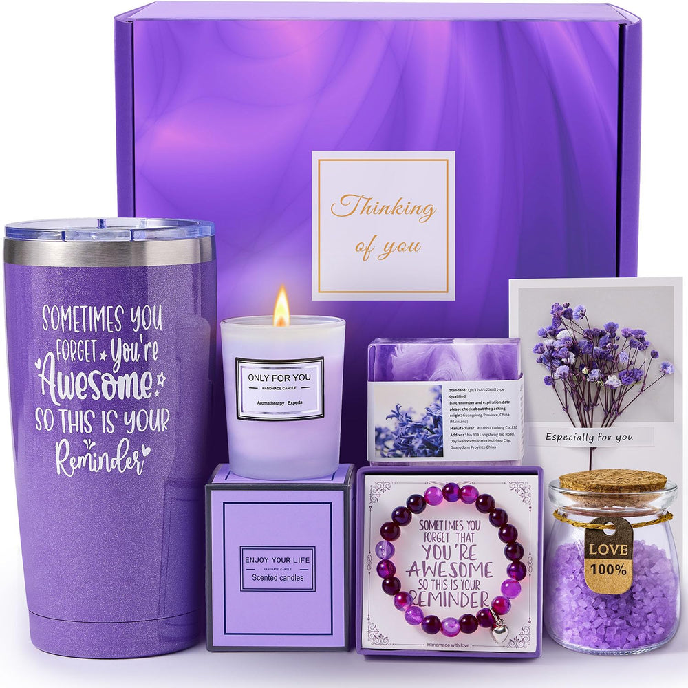 CITTA lavender spa gift set with 20oz tumbler for mindful daily self-care.