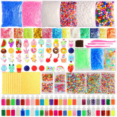 CityActs slime accessories kit charms showcase colorful fruit and animal shapes for slime decoration.