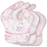 Civarua Kids 3-Pack waterproof bibs, front view, keeps outfits clean during self-feeding.
