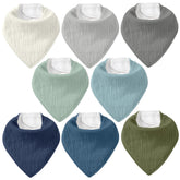 Civarua Kids muslin baby bibs 8-pack on display, versatile drool protection for everyday wear.