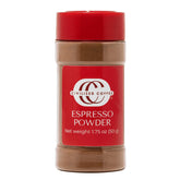 Civilized Coffee Espresso Powder in jar, premium Colombian flavor for baking and desserts.
