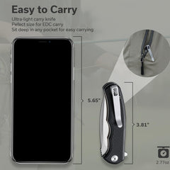 CIVIVI Mini Praxis open with fast flip action for quick access