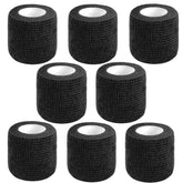 CIYAGPOOU self-adhesive bandage wrap 2 inch black secures wounds without sticking to skin.