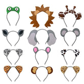 Ciyvolyeen Jungle Hippo Headband with soft plush ears for playful photo booth moments.