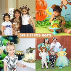 Ciyvolyeen Jungle White Cheetah Headband, lightweight design for comfy kids' events.