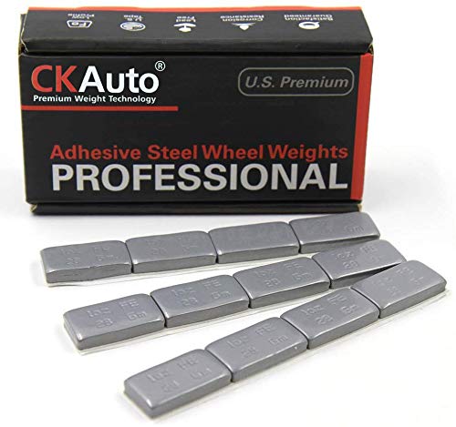 CKAuto 1oz grey adhesive wheel weight segment for precise balance.