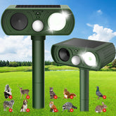 CKCOEO solar ultrasonic animal repellent main unit deters wildlife around your yard.