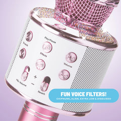 Claire's microphone with adjustable echo for dynamic performances