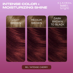 Clairol Bold and Bright Intense Cherry color boost glaze for refreshing color between sessions.