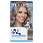 Clairol Nice'n Easy 8S Soft Silver box and kit for at-home color.