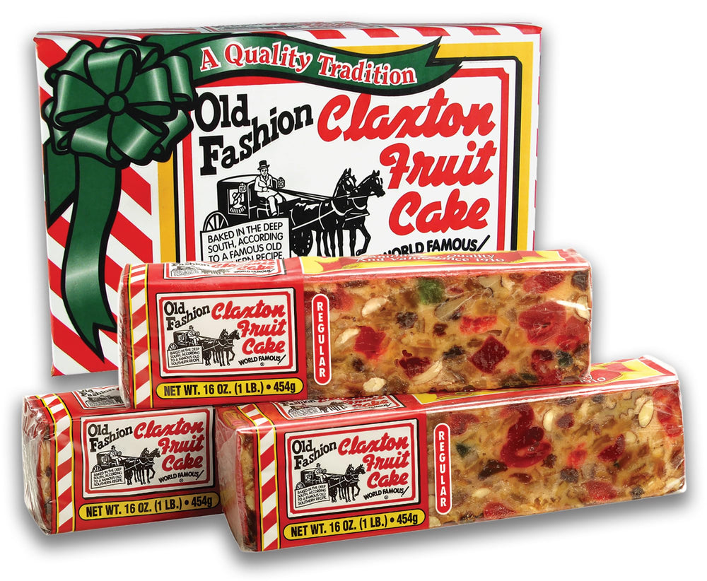 Claxton Fruit Cake regular loaf slices—moist, fruit-filled, perfect for sharing.