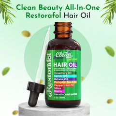 Clean Beauty Rosemary Hair Oil ingredients list highlights castor and batana oils for nourishment