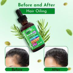 Clean Beauty Rosemary Hair Oil texture closeup reveals rich golden serum