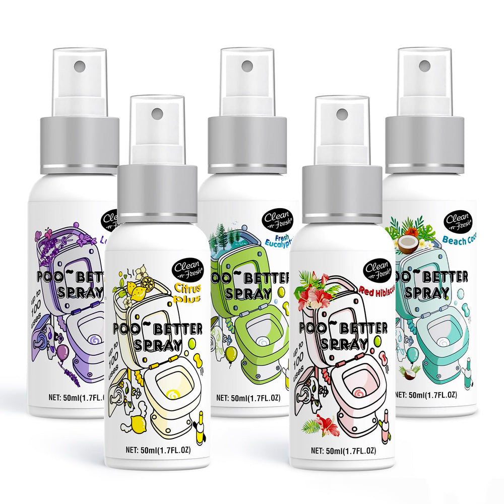 Clean-n-Fresh Citrus toilet spray bottle, refreshing scent for any bathroom