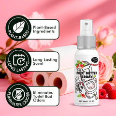 Clean-n-Fresh Hibiscus toilet spray bottle, floral and uplifting