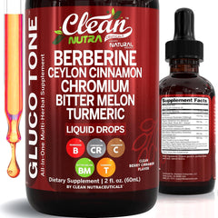 Clean Nutra Berberine bottle with cinnamon drops for a simple daily wellness ritual.