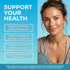 Clean Nutra Cortisol bottle side showing ingredients for energy and balance