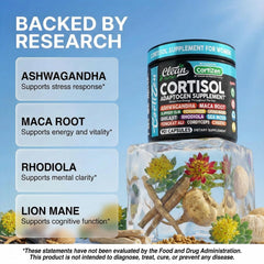 Clean Nutra Cortisol capsules close-up highlighting mood and stamina support
