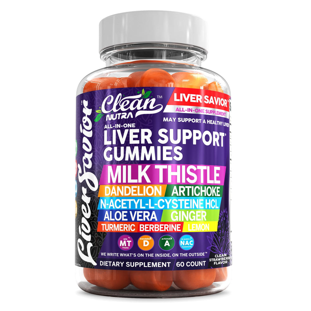 Clean Nutra Liver Cleanse Gummies bottle for daily liver support and overall wellness.