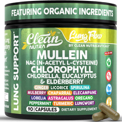 Clean Nutra Mullein Leaf Extract bottle ready for daily lung support.