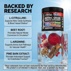 NosFlow beet root blend highlighted for natural circulation and energy during training.