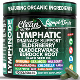 Clean Nutraceuticals Organic Lymphatic Drainage Capsules bottle ready for daily wellness routine.