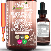 Clean Nutra Para Defend wormwood bottle showing herbal blend for gut support