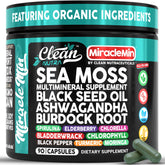 Clean Nutra sea moss capsules bottle front shows daily wellness potential