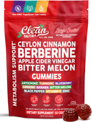 Clean Nutra Sugar Savior apple cider vinegar gummies for easy daily digestion support.