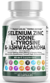 Clean Nutra ThyroDefend bottle with capsules for comprehensive thyroid support and daily energy.