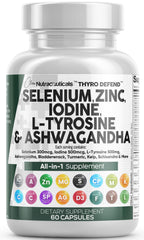 Clean Nutra ThyroDefend bottle with capsules for comprehensive thyroid support and daily energy.