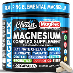 Clean Nutraceuticals 8in1 magnesium complex bottle may support relaxation and daily wellness.