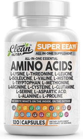Clean Nutraceuticals amino acids supplement bottle front for post-workout support