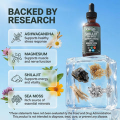 Clean Nutraceuticals Ashwagandha liquid drops bottle closeup for calm vitality