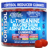 Clean Nutraceuticals cortisol calm gummies jar for daytime nerves support