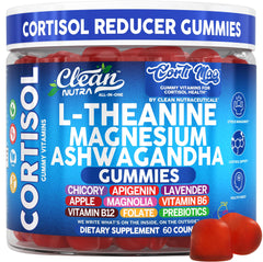 Clean Nutraceuticals cortisol calm gummies jar for daytime nerves support