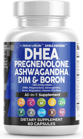 Clean Nutraceuticals DHEA 200mg complex bottle-front for balanced energy and daily wellness