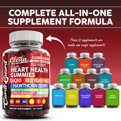 Clean Nutraceuticals hawthorn berry gummies with bright berries for daytime wellness.