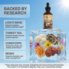 Clean Nutraceuticals lions mane liquid closeup for enhanced focus