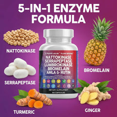 Clean Nutraceuticals nattokinase label close-up shows serving size and ingredients.