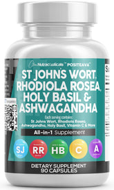 Clean Nutraceuticals Positeava mood-support bottle promotes daily balance.