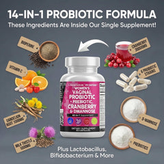 Clean Nutraceuticals prebiotics inulin and acacia fiber for gut and vaginal balance.