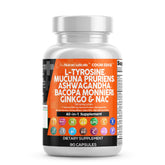 Clean Nutraceuticals tyrosine-mucuna capsules for focused energy