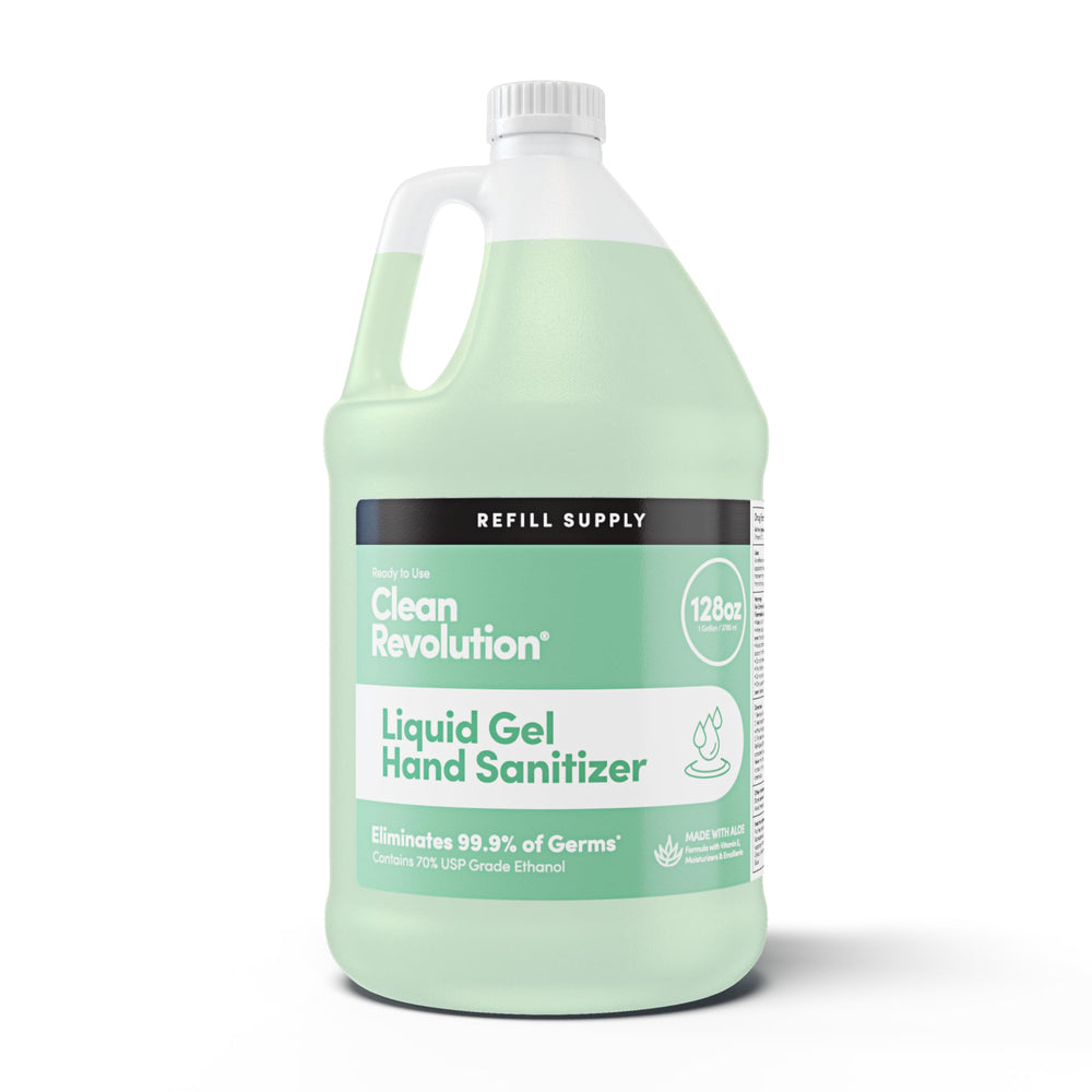 Clean Revolution refill container shown for easy, waste-reducing refills.
