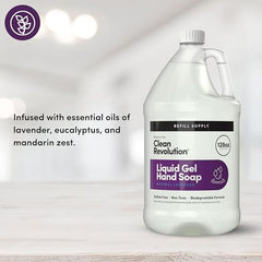 Clean Revolution lavender hand soap bubbles-dispense creates rich lather