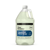 Clean Revolution liquid gel hand soap pump shows smooth lather for daily hand washing
