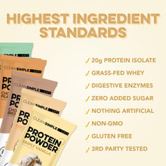 Clean Simple Eats Chocolate Peanut Butter protein packet for satisfying shakes